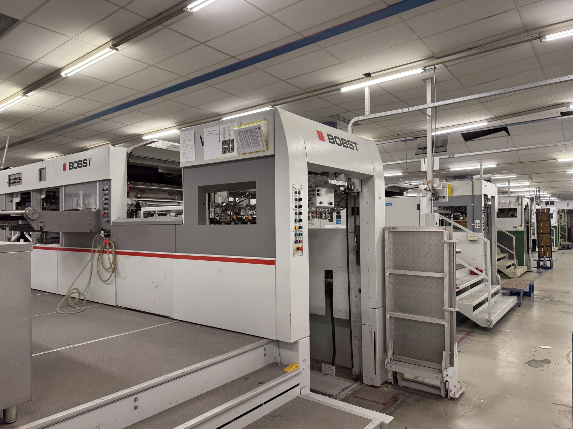Bobst die cutting line